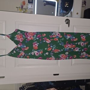 Guess Green Floral Asymmetrical Dress